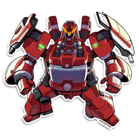 Gacha Sentai Red Sticker