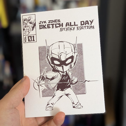 JYK Zines Sketch All Day Sticky Edition