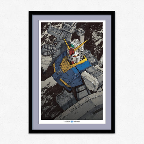 Sketch Series Gundam RX-78 Print