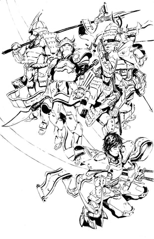 Ronin Warriors 11x17 Original Inks