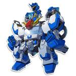 Gacha Sentai Blue Sticker