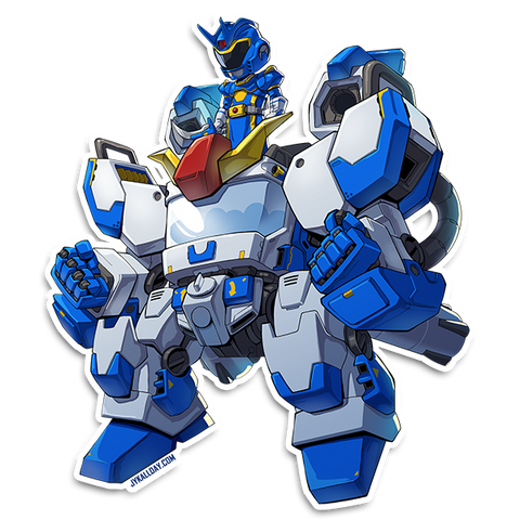 Gacha Sentai Blue Sticker
